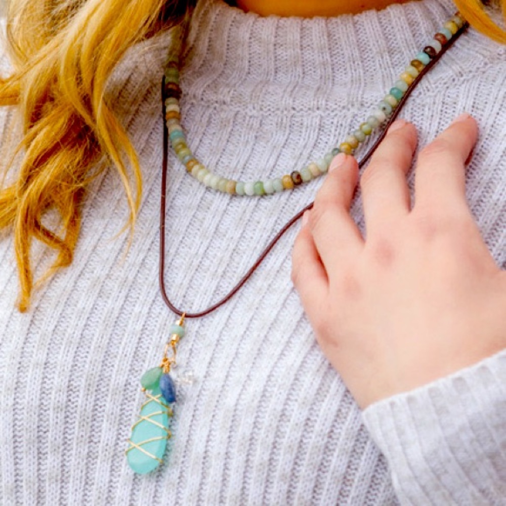 Amazonite Artistry Necklace Stack